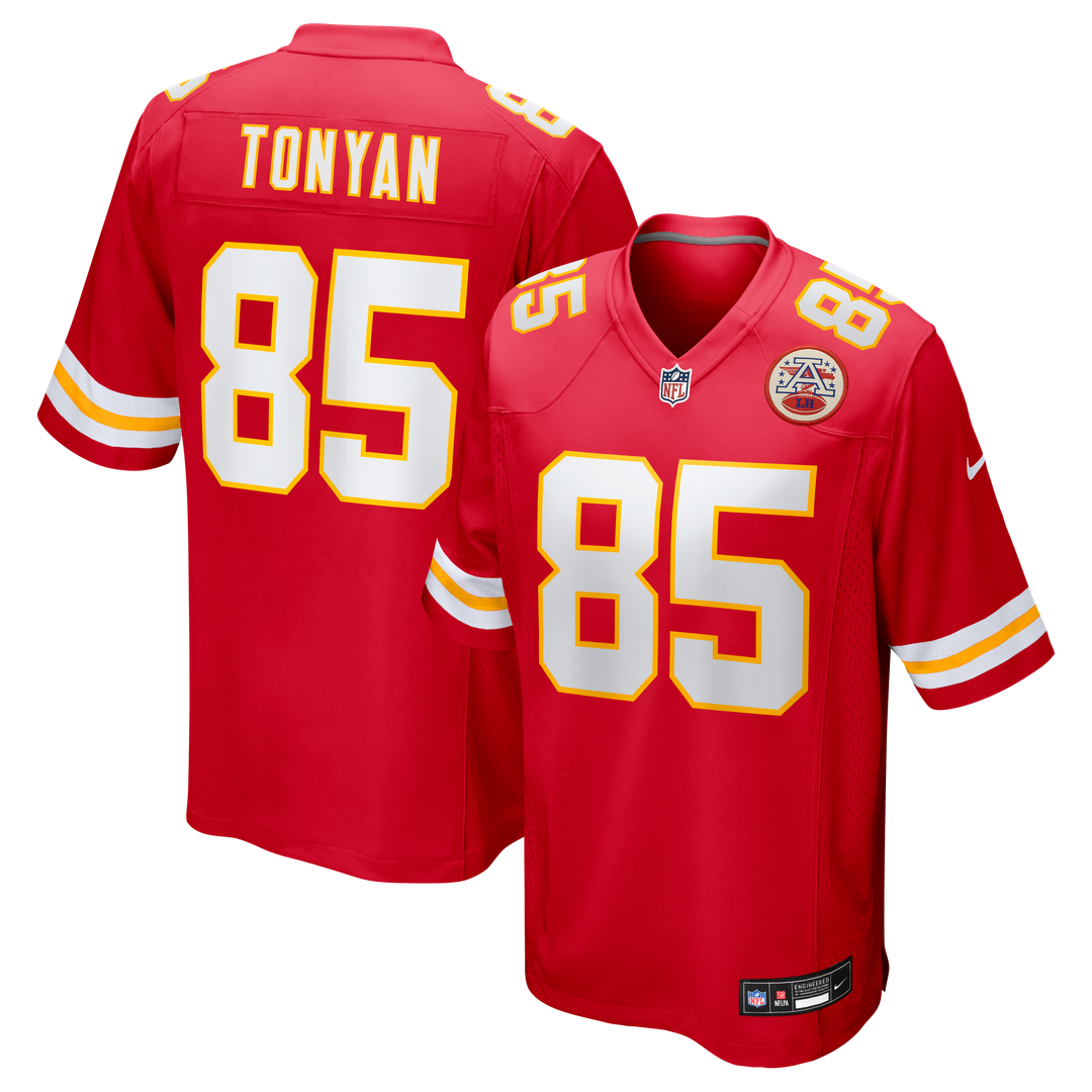 Kansas City Chiefs Robert Tonyan Nike Red Team Game Jersey product image 1, provided for visual reference and product detail