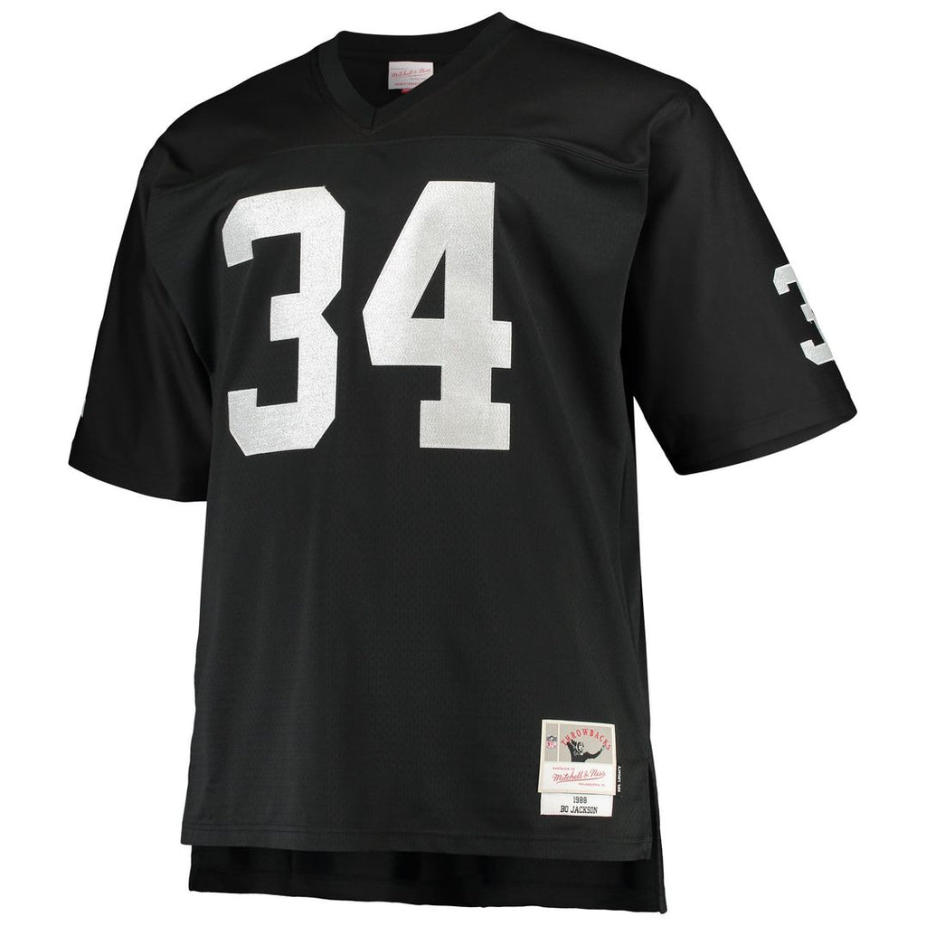 Las Vegas Raiders Bo Jackson Mitchell & Ness Black Big & Tall 1988 Retired Player Replica Jersey product image 2, provided