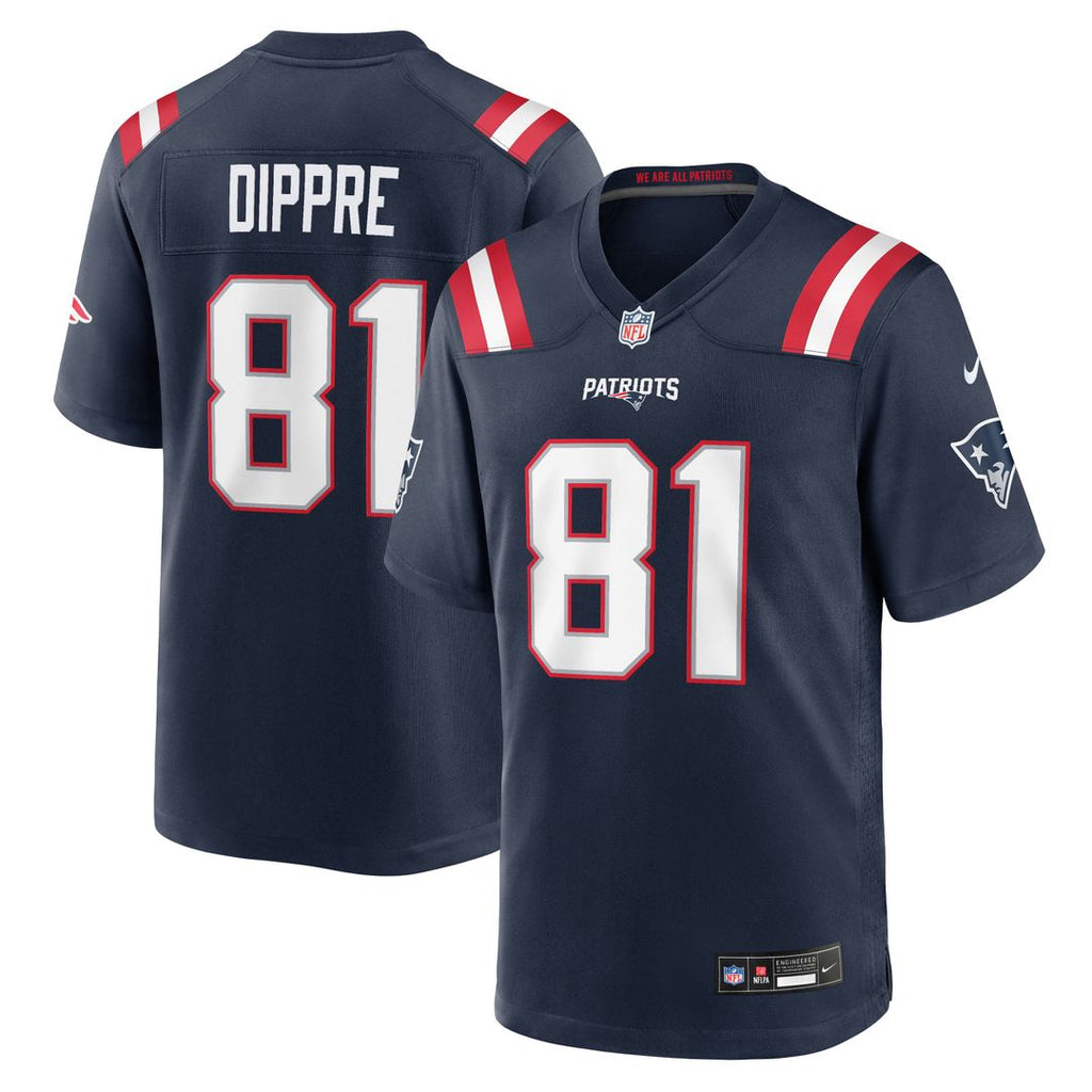 New England Patriots CJ Dippre Nike Navy Team Game Jersey product image 1, provided for visual reference and product detail