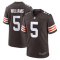 Cleveland Browns Quincy Williams Nike Brown Team Game Jersey product image 1, provided for visual reference and product