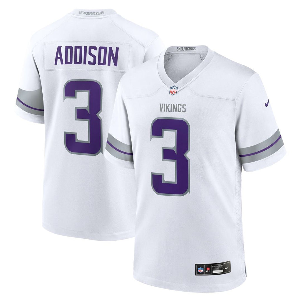 Minnesota Vikings Jordan Addison Nike Purple Game Jersey product image 17, provided for visual reference and product detail