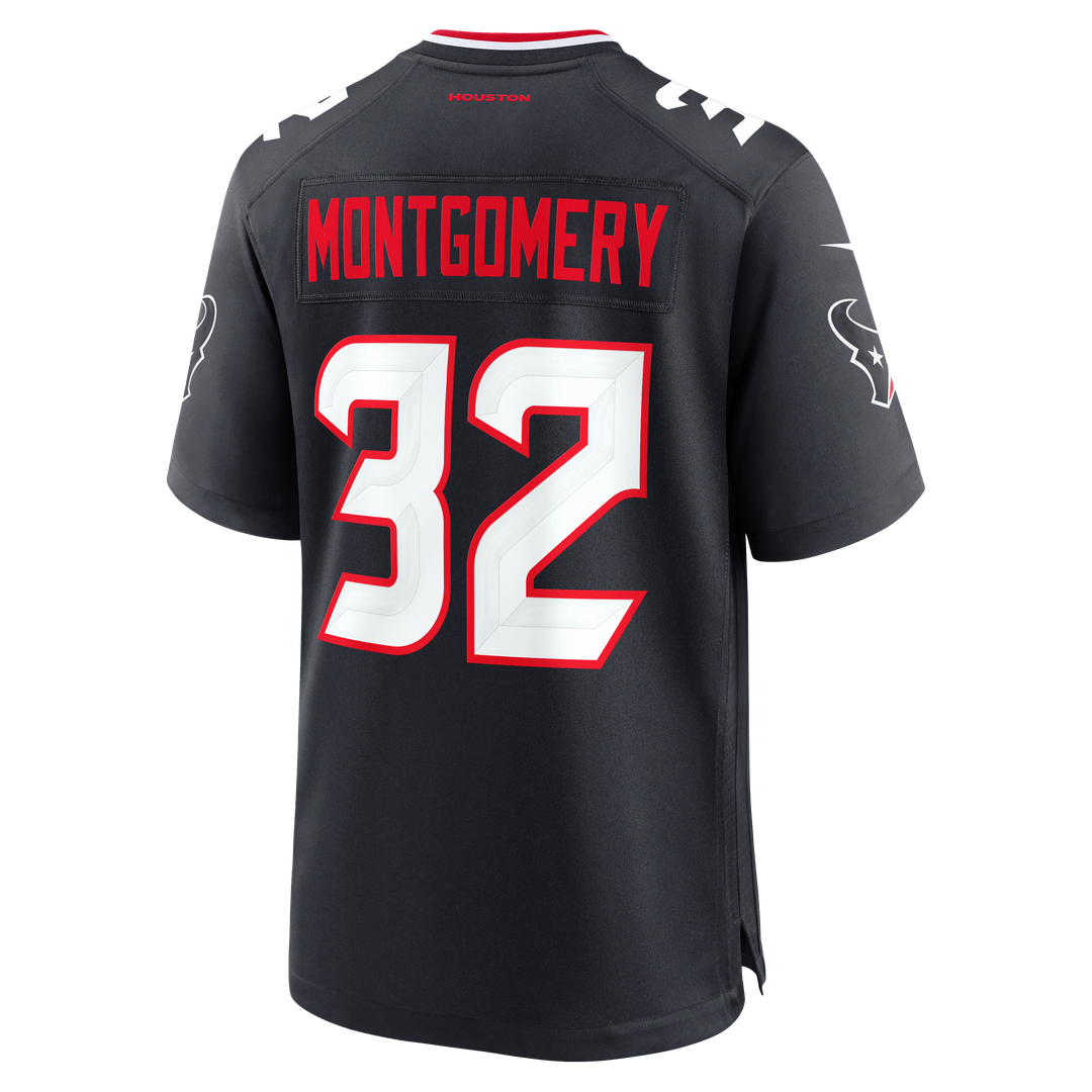 Houston Texans David Montgomery Nike Navy Game Jersey product image 3, provided for visual reference and product detail