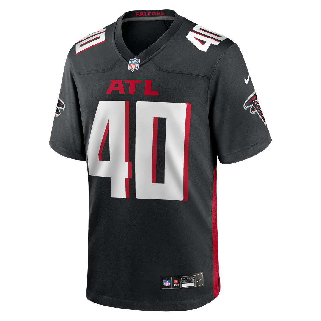 Atlanta Falcons JD Bertrand Nike Black Team Game Jersey product image 2, provided for visual reference and product detail