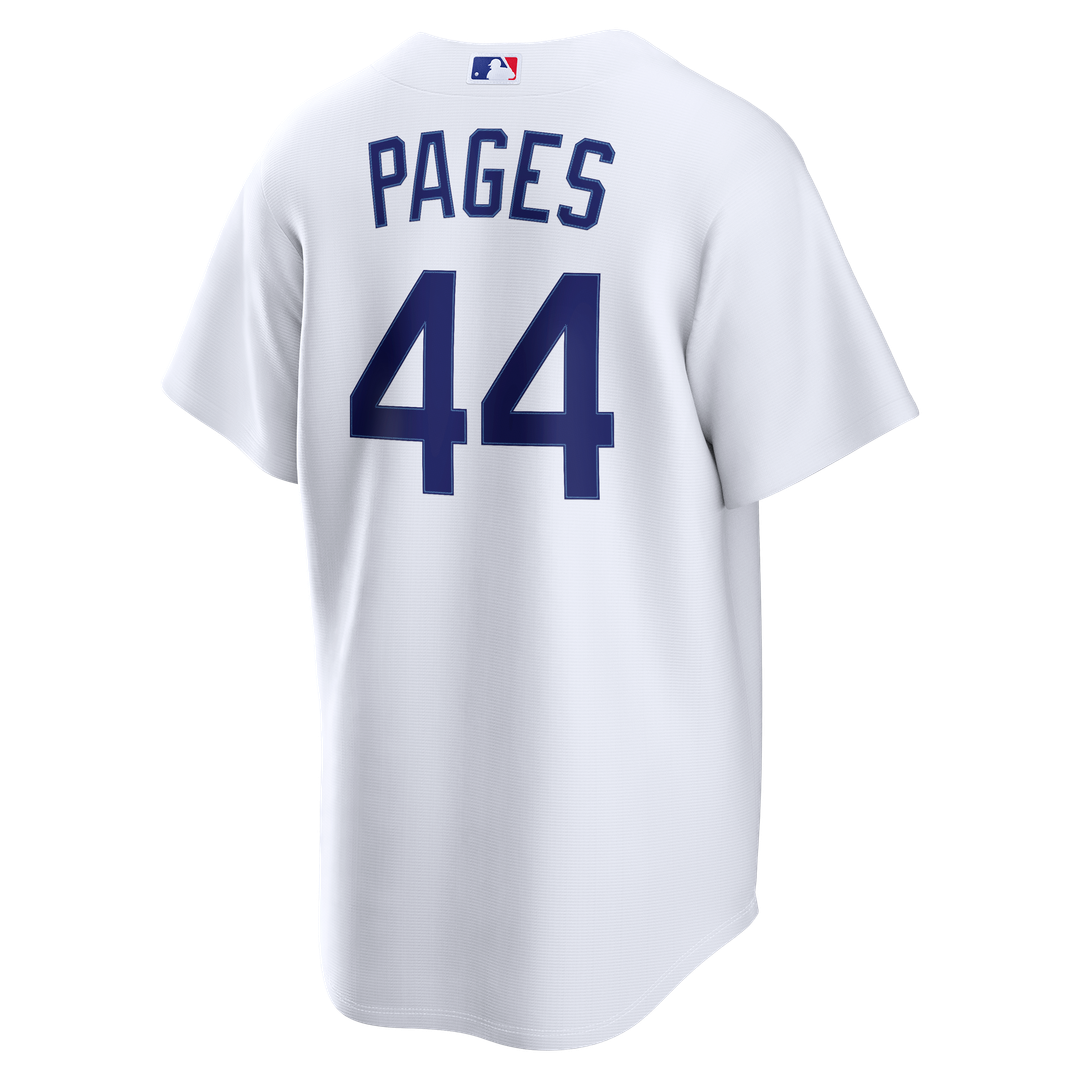 Los Angeles Dodgers Andy Pages Nike White Home Replica Jersey product image 3, provided for visual reference and product
