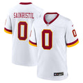 Washington Commanders Mike Sainristil Nike White Game Super Bowl Era Jersey product image 1, provided for visual reference