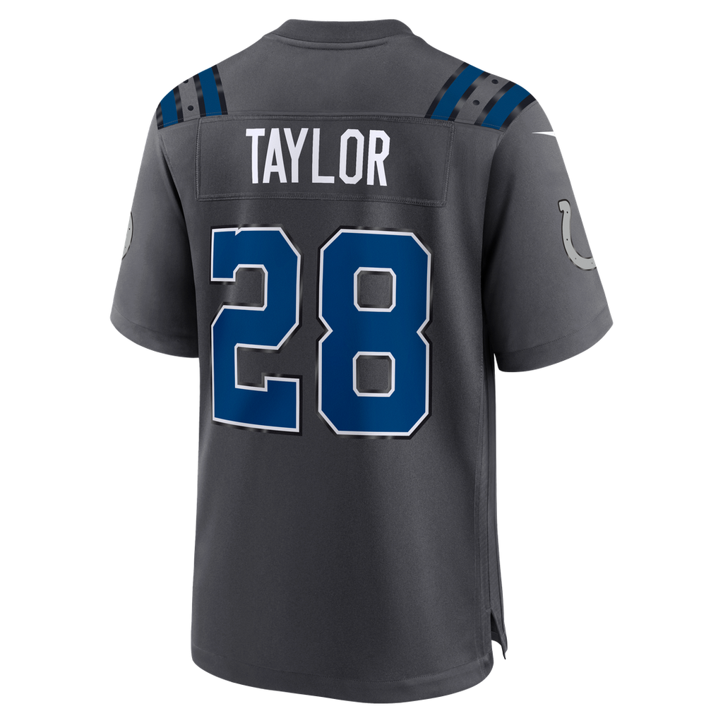 Indianapolis Colts Jonathan Taylor Nike Anthracite 2026 Rivalries Collection Game Jersey product image 3, provided for
