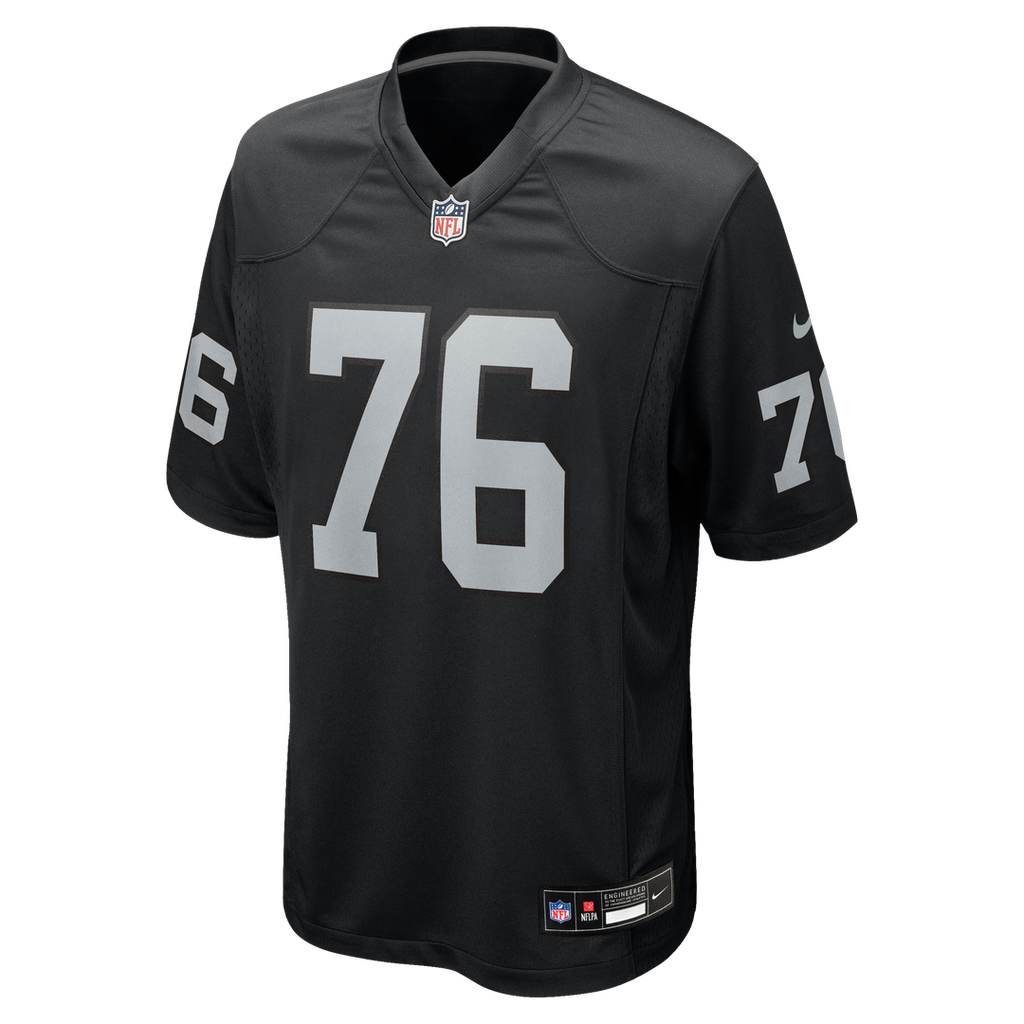 Las Vegas Raiders Caleb Rogers Nike Black Team Game Jersey product image 2, provided for visual reference and product detail