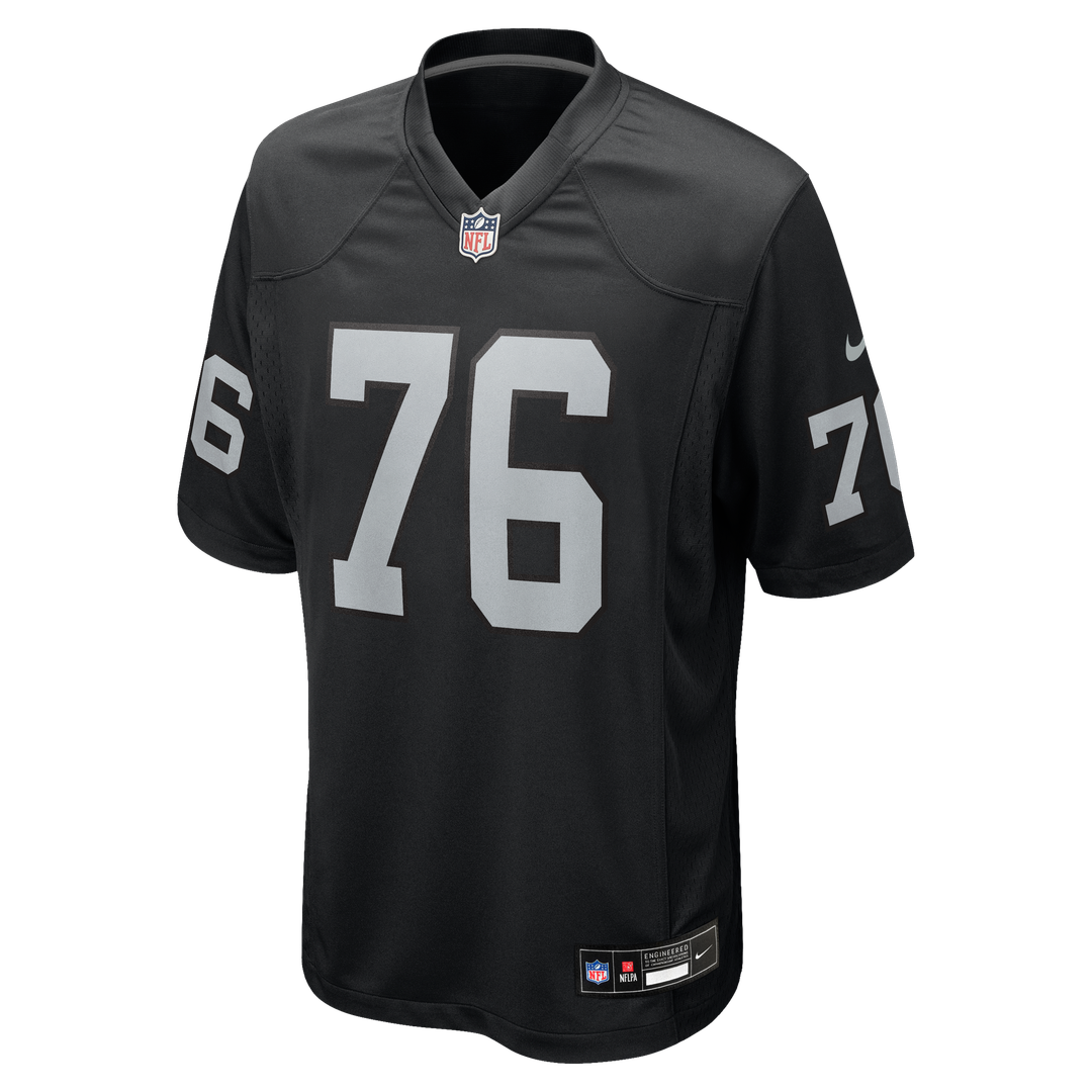Las Vegas Raiders Caleb Rogers Nike Black Team Game Jersey product image 2, provided for visual reference and product detail