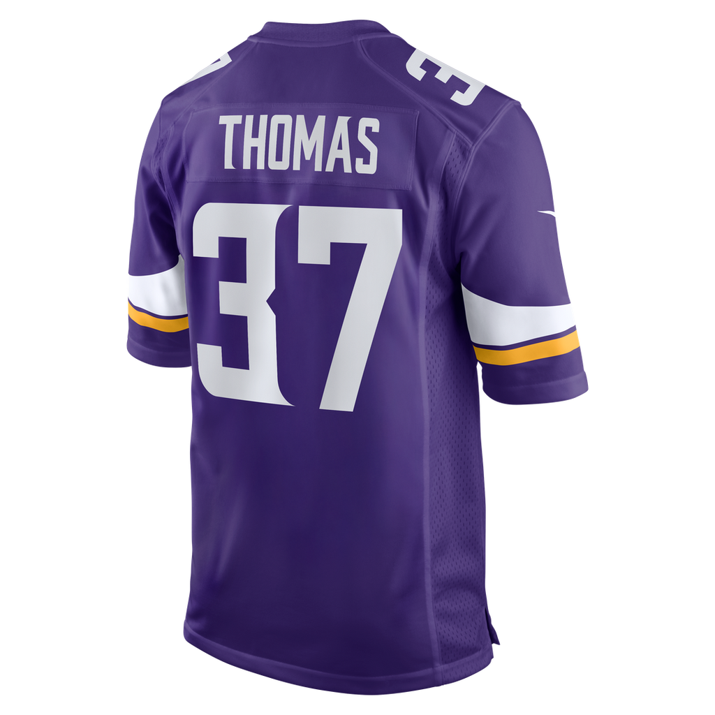 Minnesota Vikings Tavierre Thomas Nike Purple Team Game Jersey product image 3, provided for visual reference and product