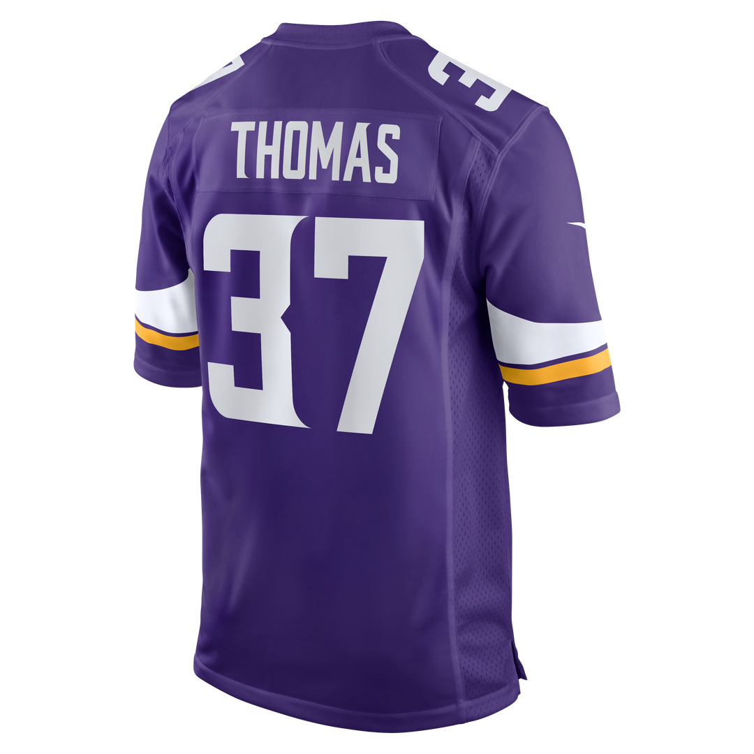 Minnesota Vikings Tavierre Thomas Nike Purple Team Game Jersey product image 3, provided for visual reference and product