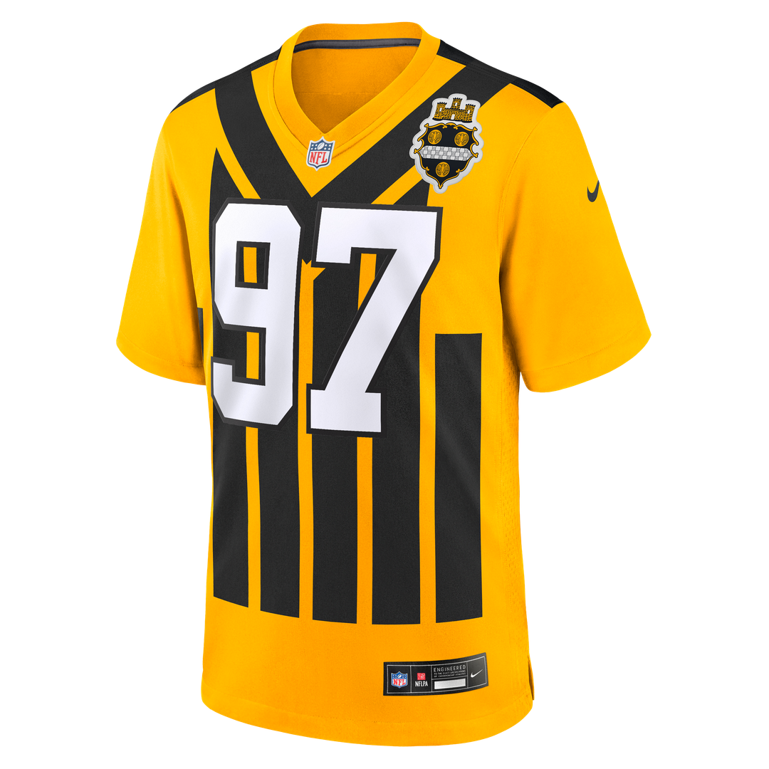 Pittsburgh Steelers Cameron Heyward Nike Gold Alternate 1933 Throwback Game Jersey product image 6, provided for visual