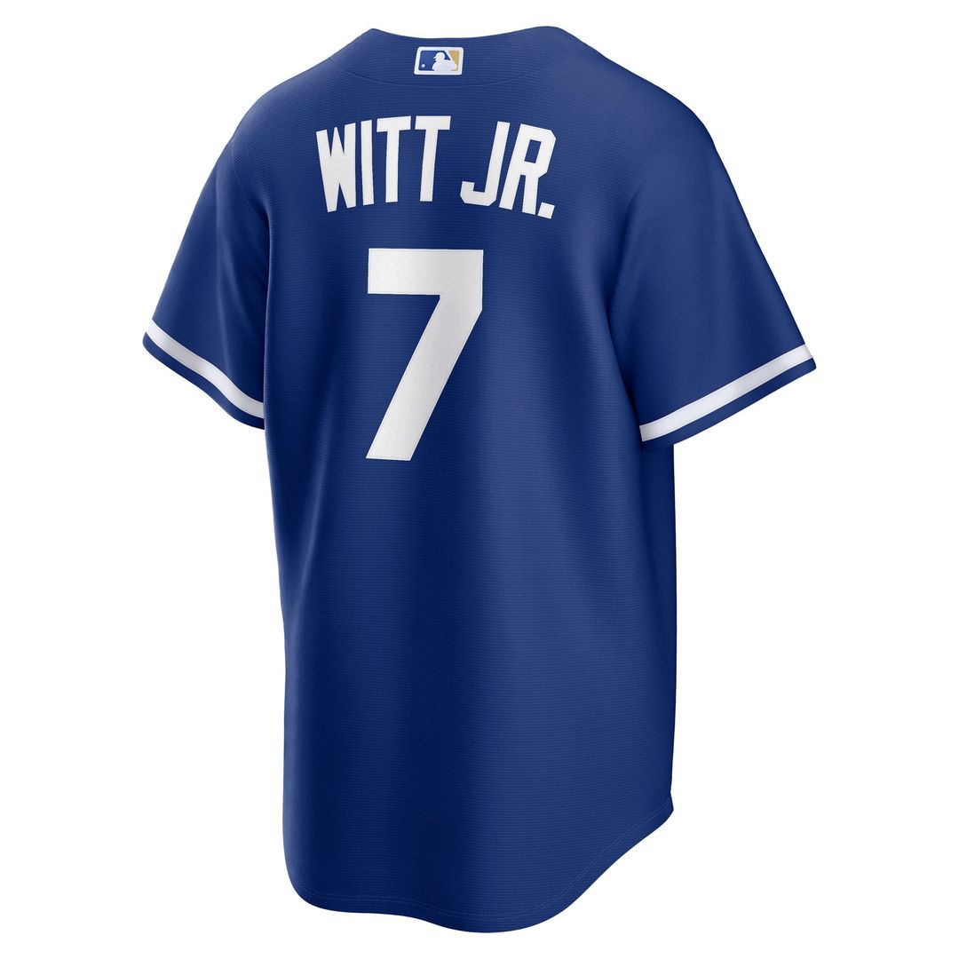 Kansas City Royals Bobby Witt Jr. Nike Royal Alternate Replica Jersey product image 6, provided for visual reference and
