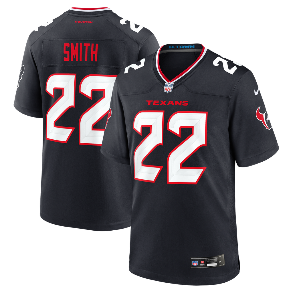 Houston Texans Jaylin Smith Nike Navy Team Game Jersey product image 1, provided for visual reference and product detail