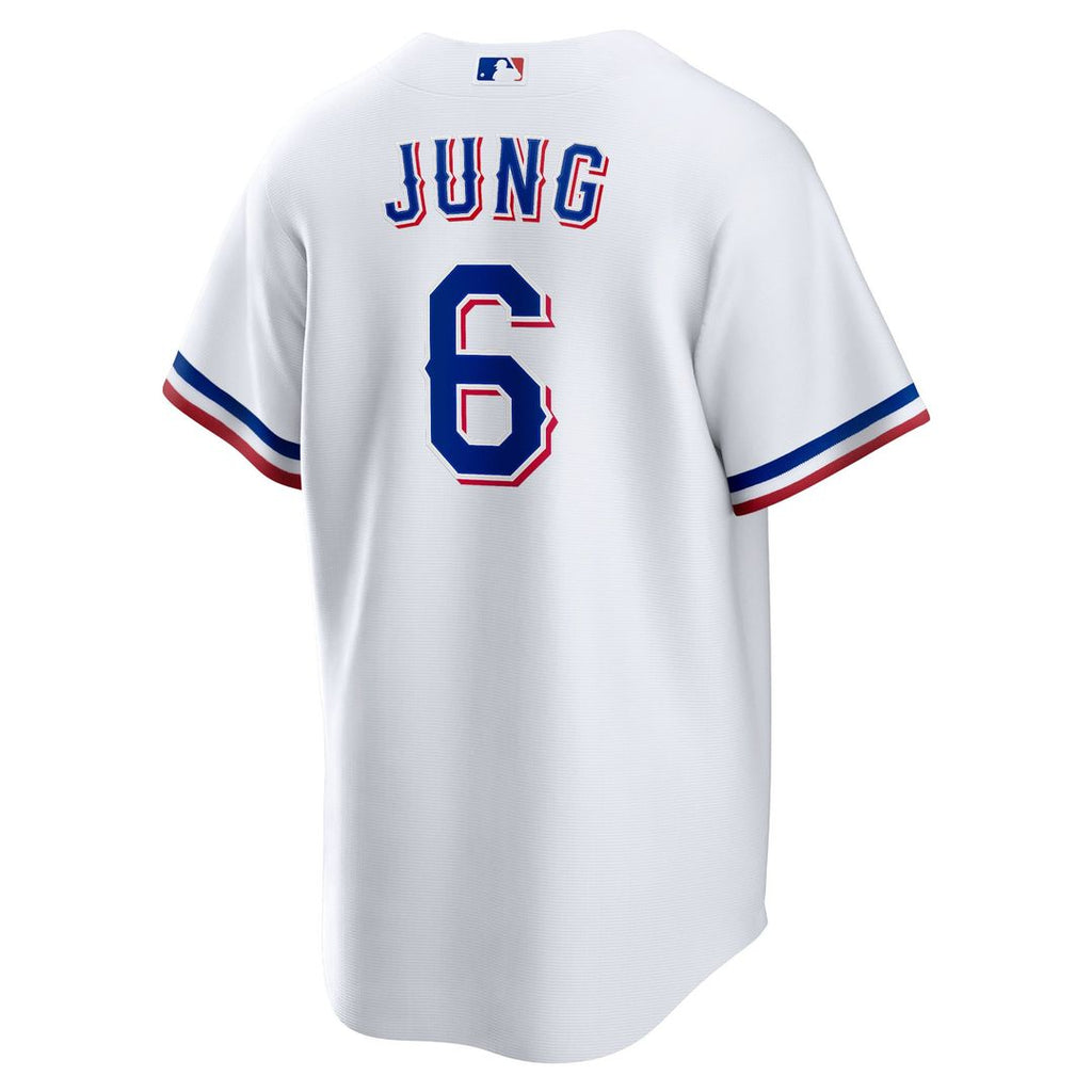 Texas Rangers Josh Jung Nike White Replica Player Jersey product image 3, provided for visual reference and product detail
