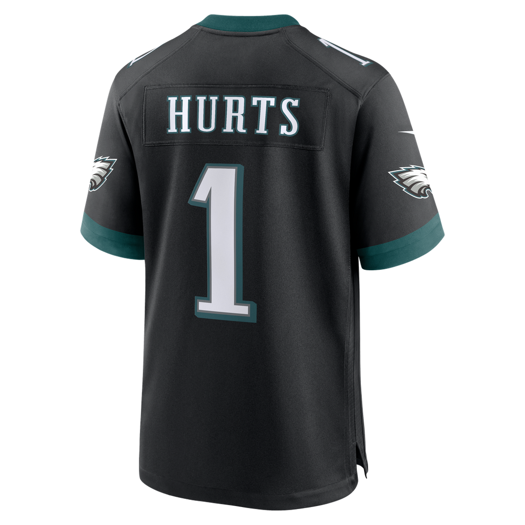 Philadelphia Eagles Jalen Hurts Nike Black Alternate Game Jersey product image 7, provided for visual reference and product