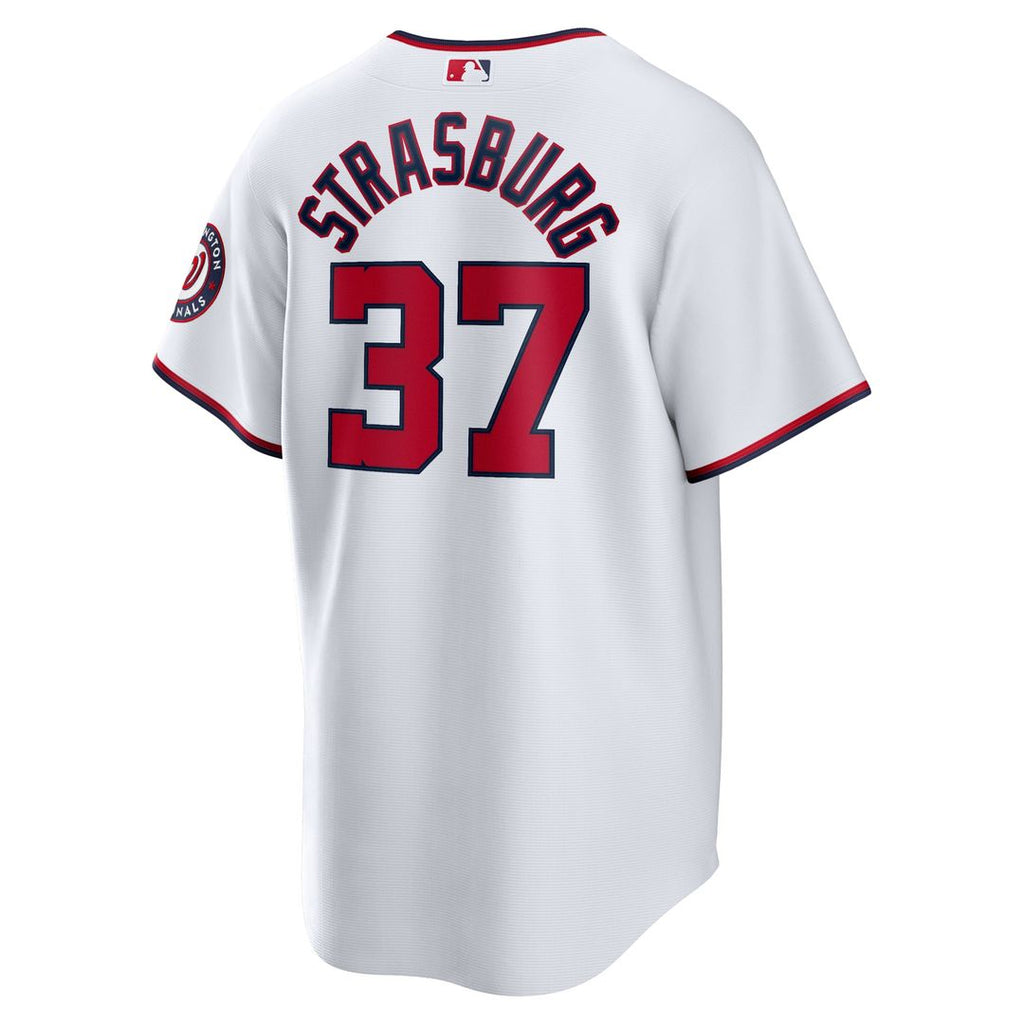 Washington Nationals Stephen Strasburg Nike White Home Replica Jersey product image 3, provided for visual reference and