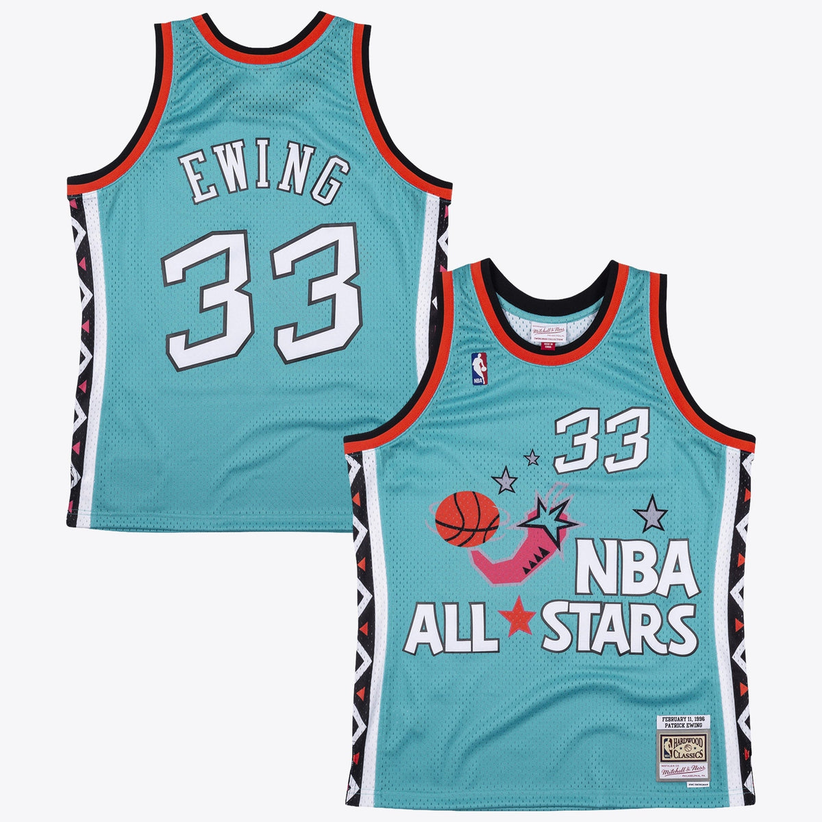 NBA Mitchell & Ness Patrick Ewing 1996 All-Star Swingman Authentic Jersey - Teal product image 2, provided for visual