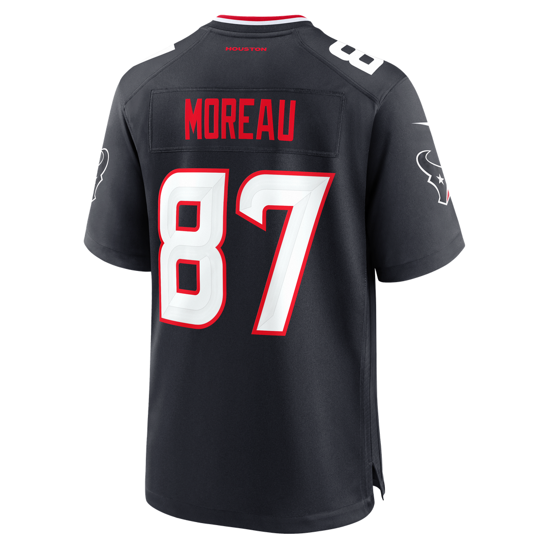 Houston Texans Foster Moreau Nike Navy Team Game Jersey product image 3, provided for visual reference and product detail