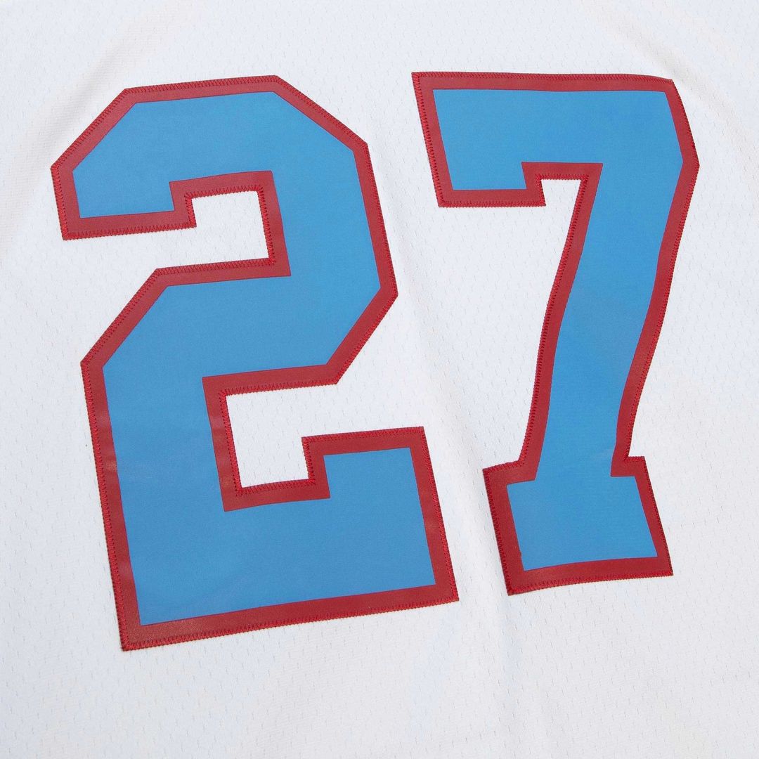 Tennessee Oilers Eddie George Mitchell & Ness White Legacy Replica Jersey product image 4, provided for visual reference and