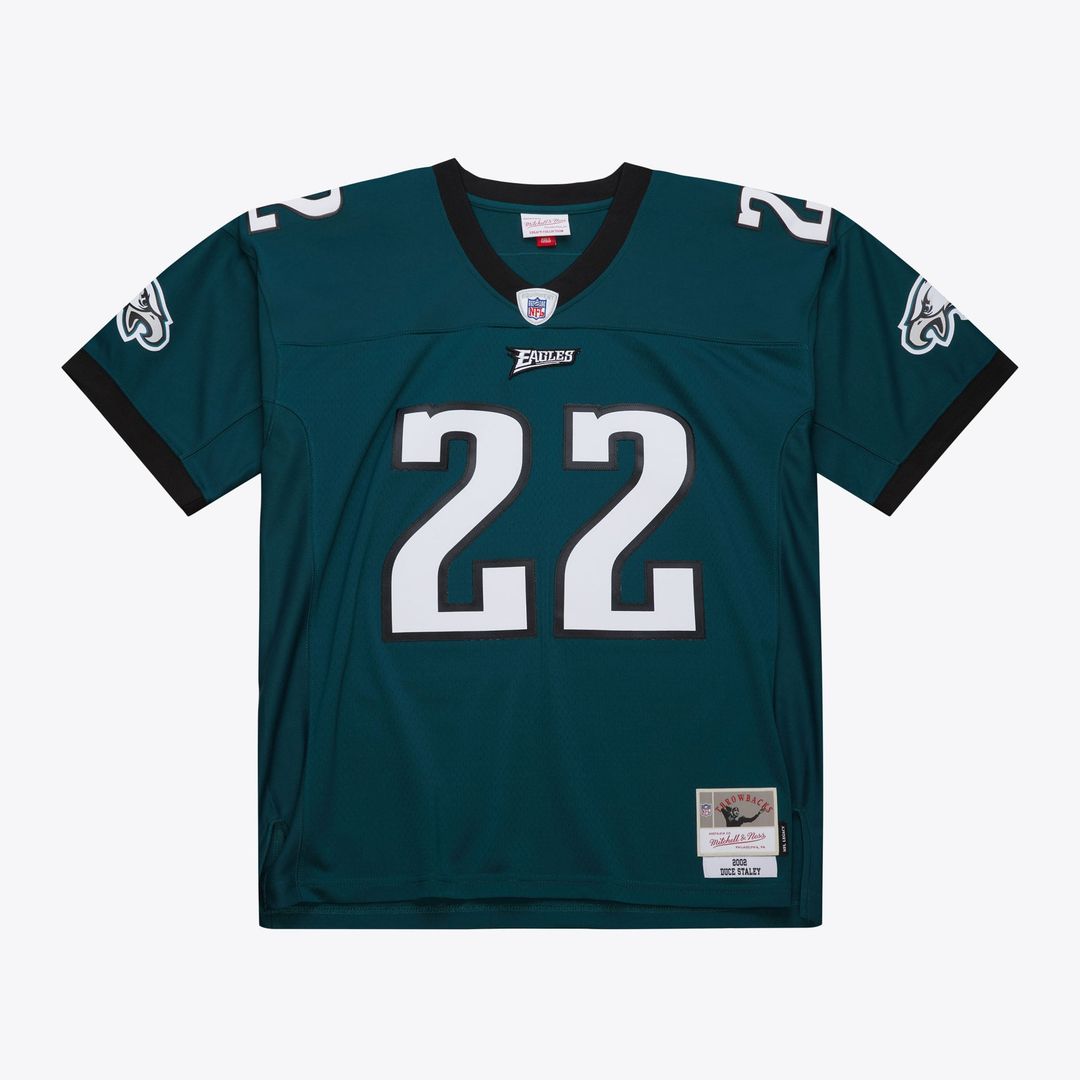 Philadelphia Eagles Duce Staley Mitchell & Ness Midnight Green 2002 Legacy Replica Jersey product image 1, provided for