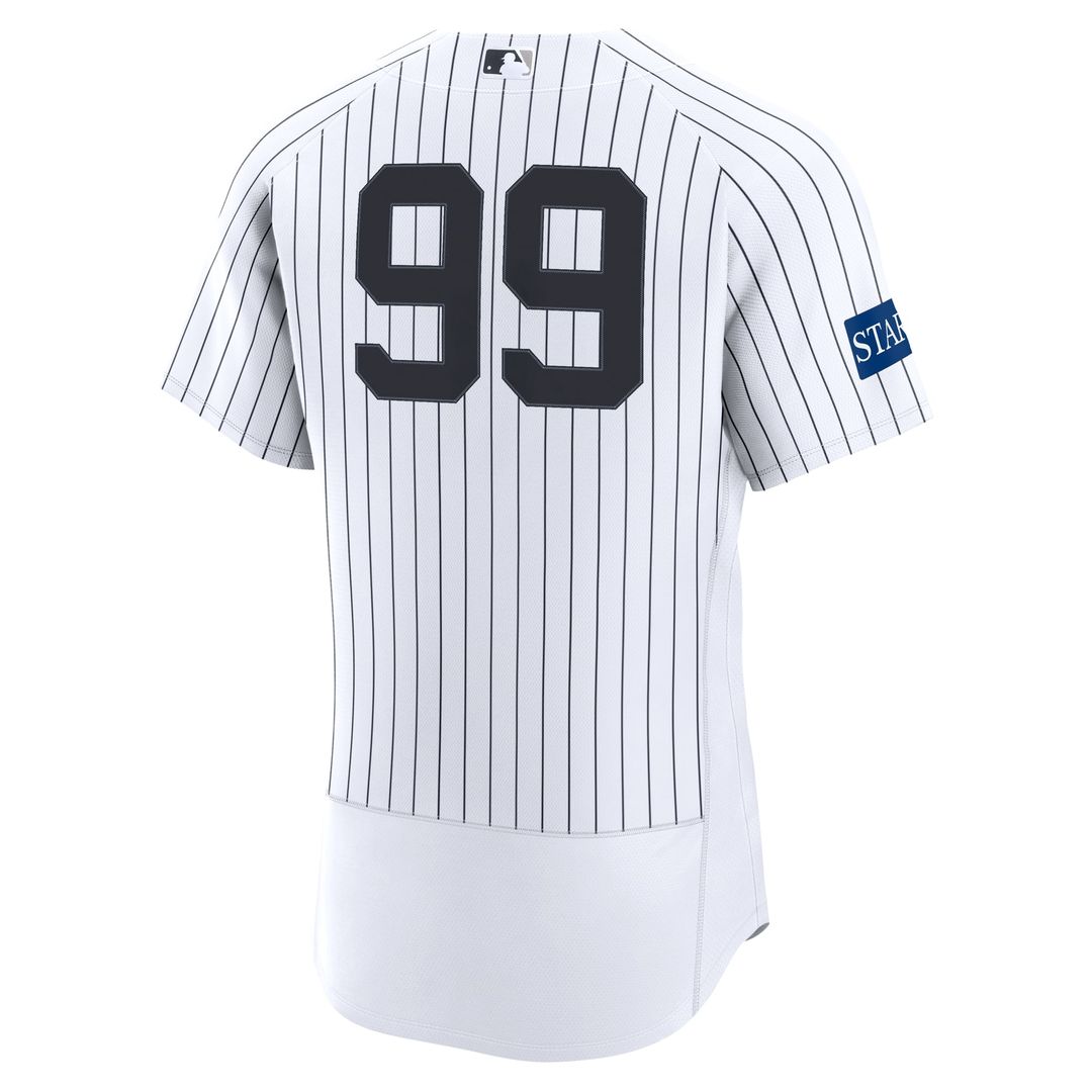 New York Yankees Aaron Judge Nike White Home Authentic Sponsor Patch Jersey product image 6, provided for visual reference