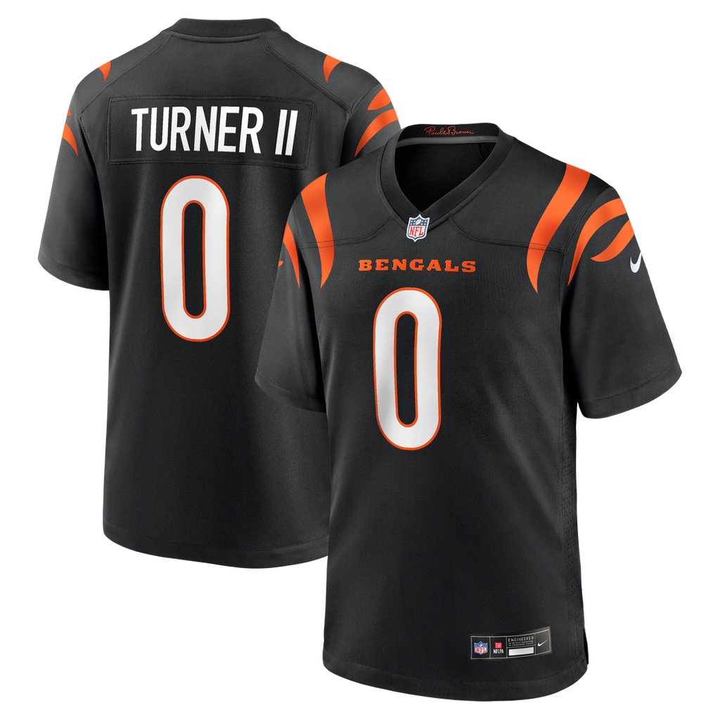 Cincinnati Bengals DJ Turner II Nike Black Team Game Jersey product image 1, provided for visual reference and product