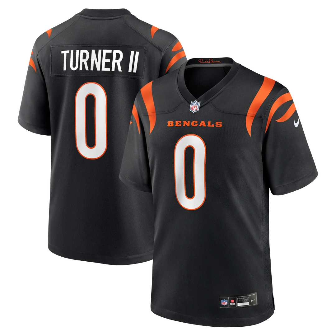 Cincinnati Bengals DJ Turner II Nike Black Team Game Jersey product image 1, provided for visual reference and product