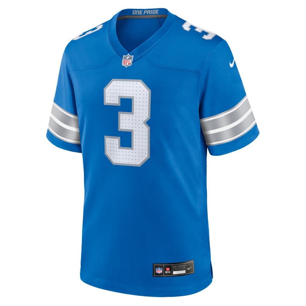Detroit Lions Jack Fox Nike Blue Team Game Jersey product image 2, provided for visual reference and product detail review