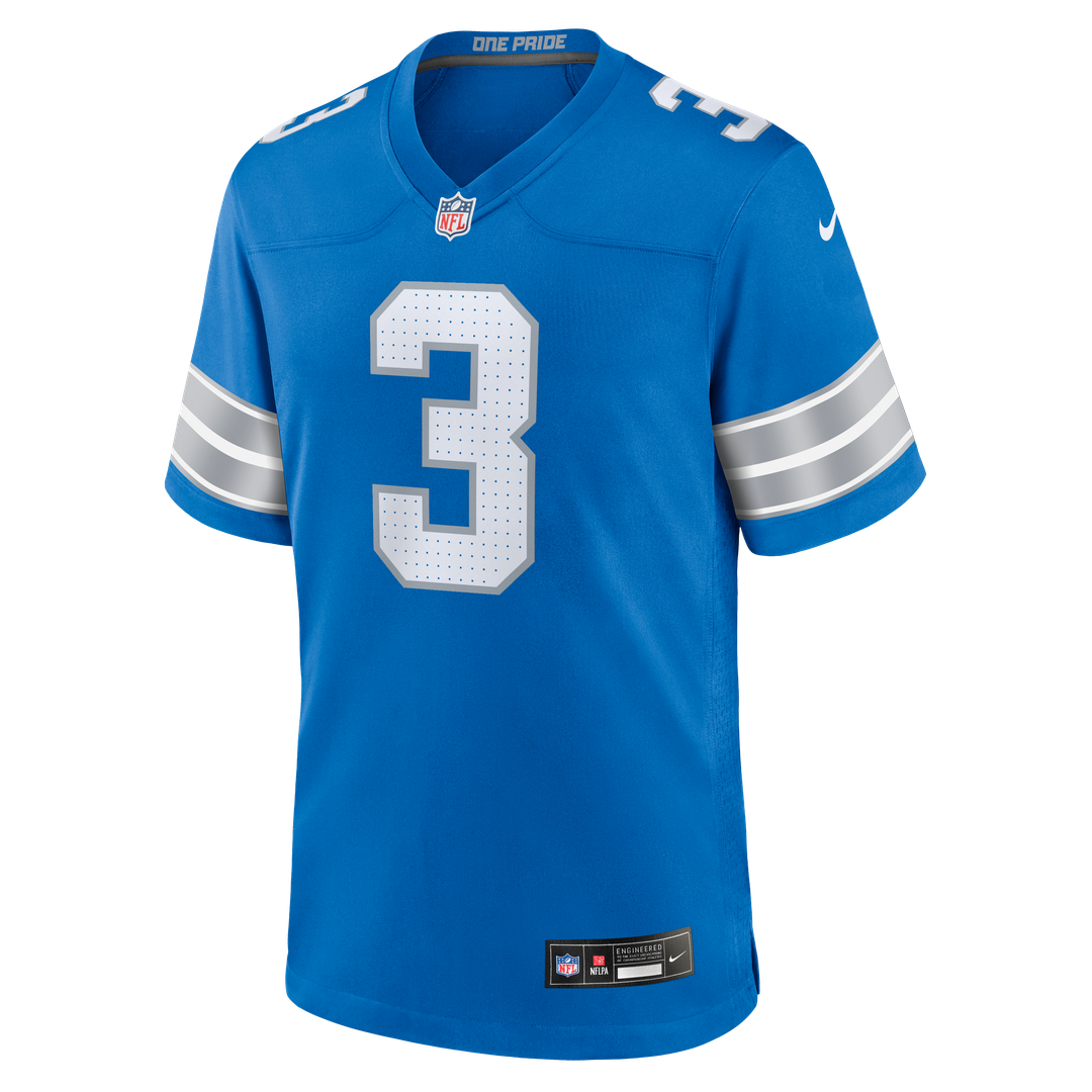 Detroit Lions Jack Fox Nike Blue Team Game Jersey product image 2, provided for visual reference and product detail review