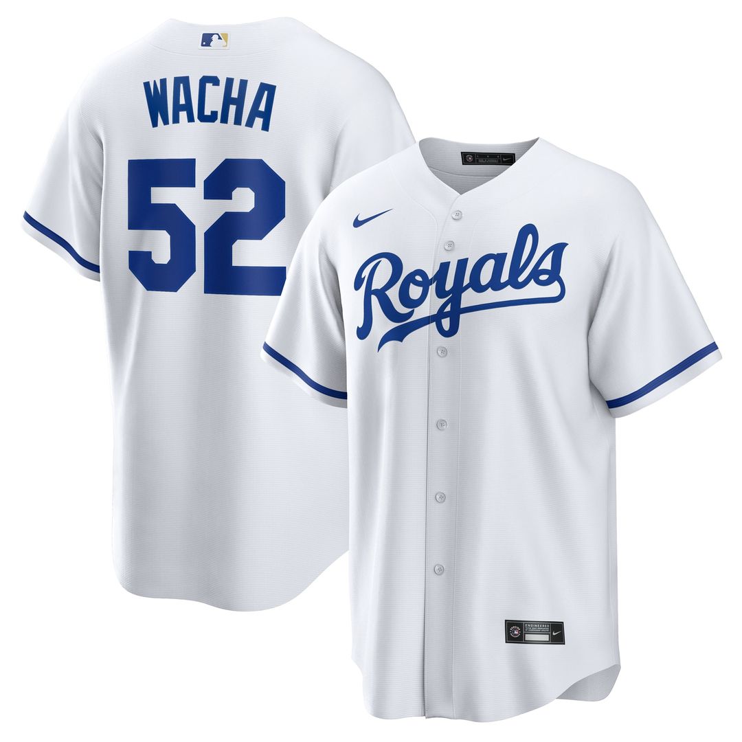 Kansas City Royals Michael Wacha Nike White Home Replica Jersey product image 1, provided for visual reference and product