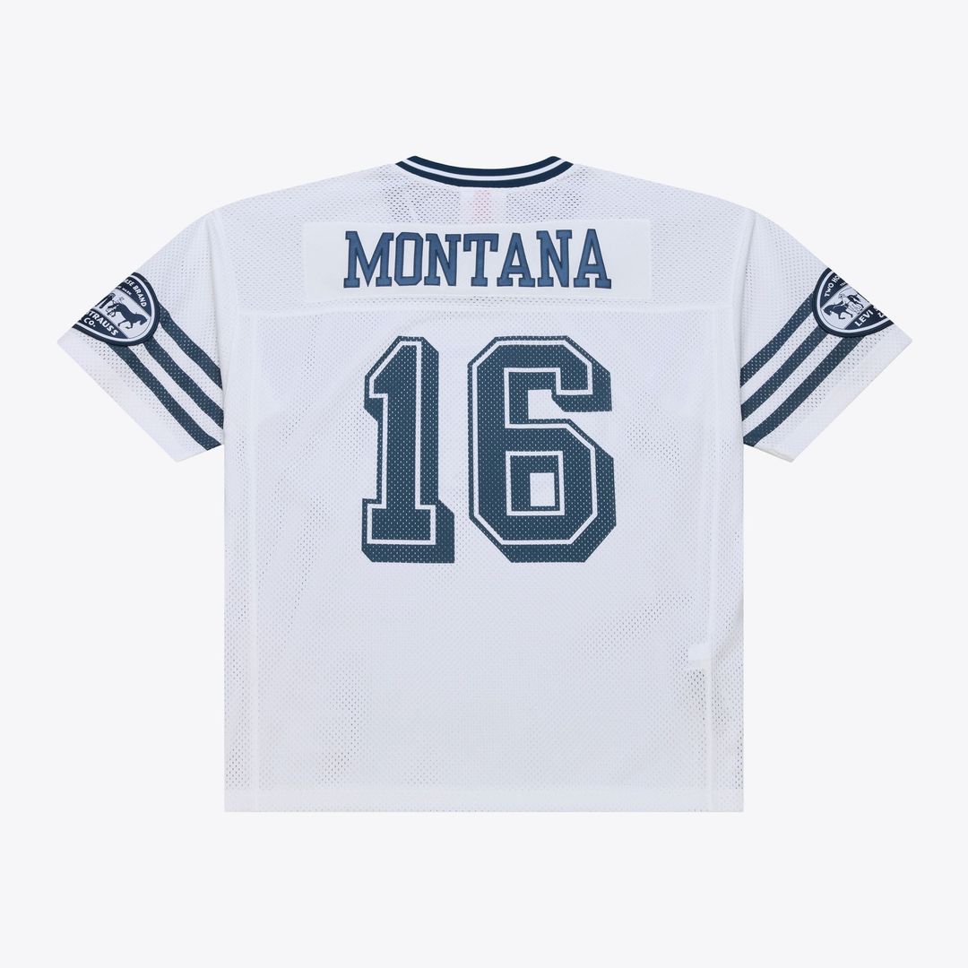 Unisex San Francisco 49ers Joe Montana Mitchell & Ness x Levi's White Legacy Jersey product image 2, provided for visual