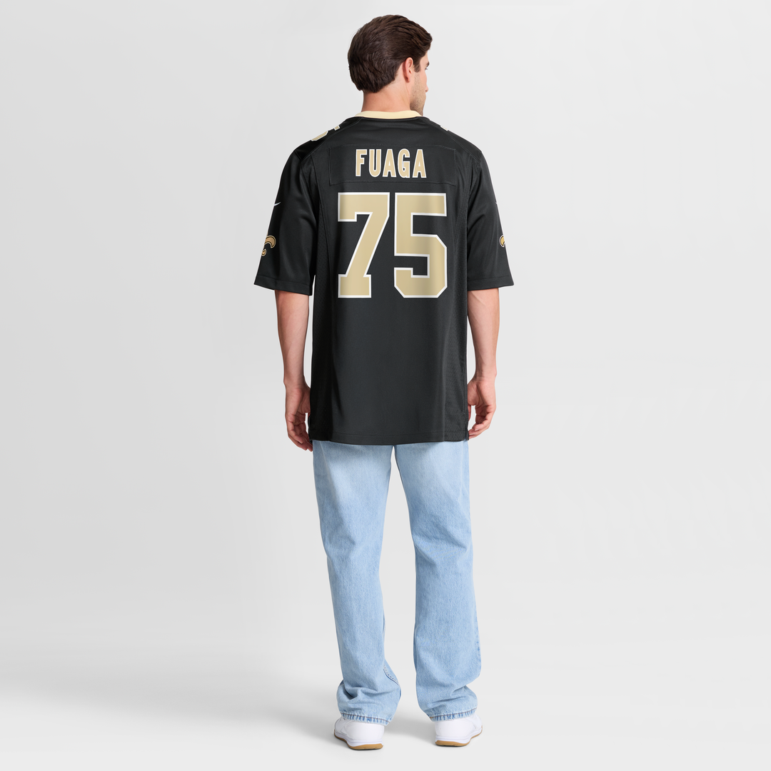 New Orleans Saints Taliese Fuaga Nike Black Player Game Jersey product image 8, provided for visual reference and product