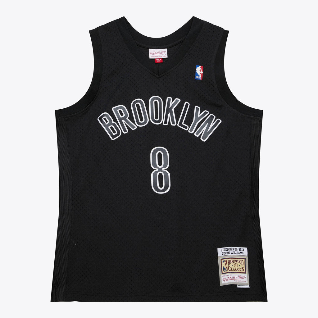 Brooklyn Nets Mitchell & Ness Deron Williams 2012 Day Authentic Jersey - Black product image 3, provided for visual