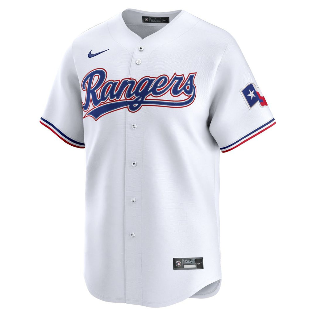 Texas Rangers Ezequiel Duran Nike White Home Limited Player Jersey product image 2, provided for visual reference and
