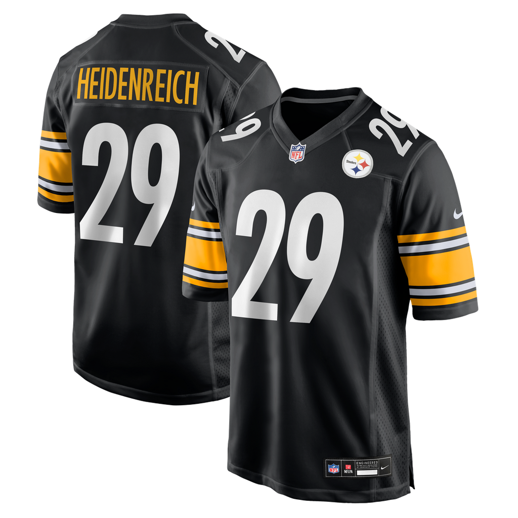 Pittsburgh Steelers Eli Heidenreich Nike Black Team Game Jersey product image 1, provided for visual reference and product