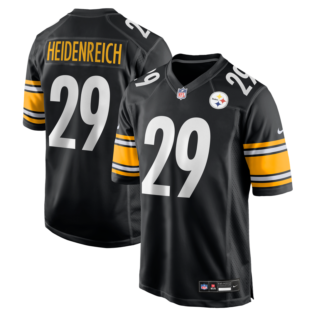 Pittsburgh Steelers Eli Heidenreich Nike Black Team Game Jersey product image 1, provided for visual reference and product