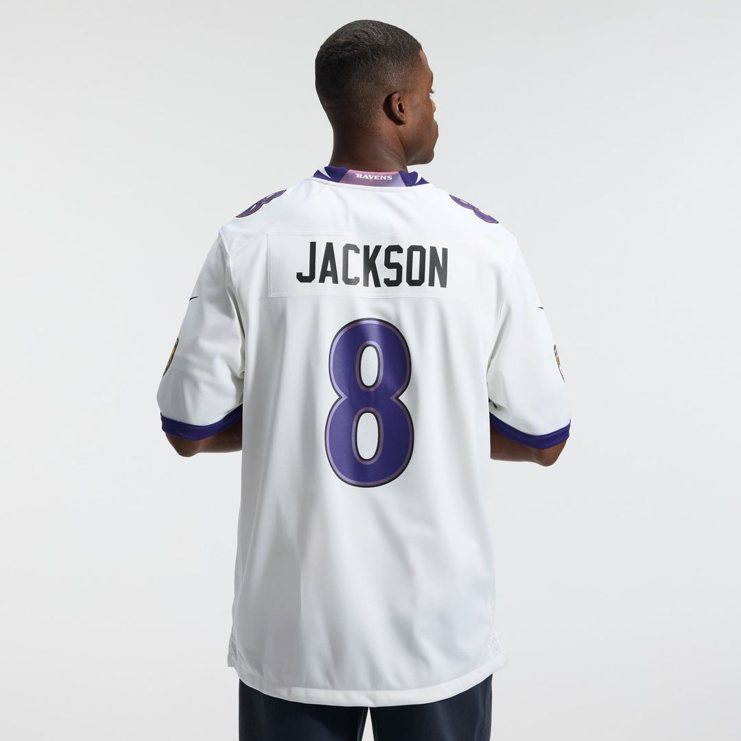 Baltimore Ravens Lamar Jackson Nike Black Alternate Game Jersey product image 12, provided for visual reference and product