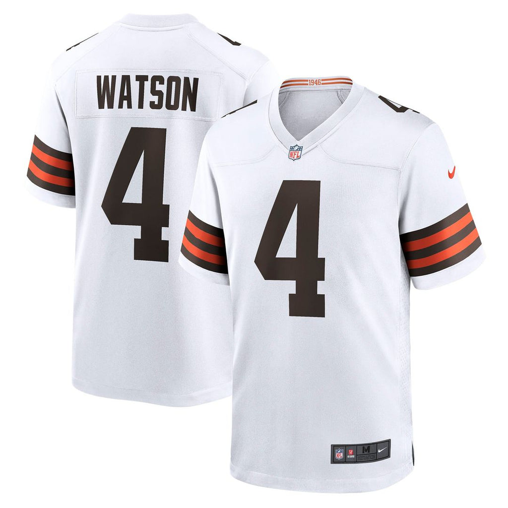 Cleveland Browns Deshaun Watson Nike White Game Jersey product image 4, provided for visual reference and product detail