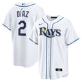 Tampa Bay Rays Yandy Díaz Nike White Home Replica Jersey product image 1, provided for visual reference and product detail