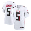 Atlanta Falcons Drake London Nike White Away Game Player Jersey product image 1, provided for visual reference and product