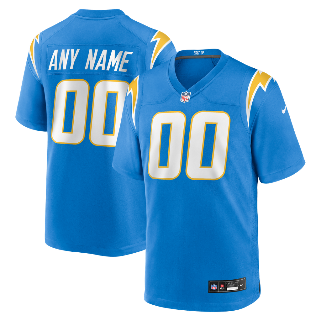 Los Angeles Chargers Nike Navy Alternate Super Chargers Game Custom Jersey product image 10, provided for visual reference