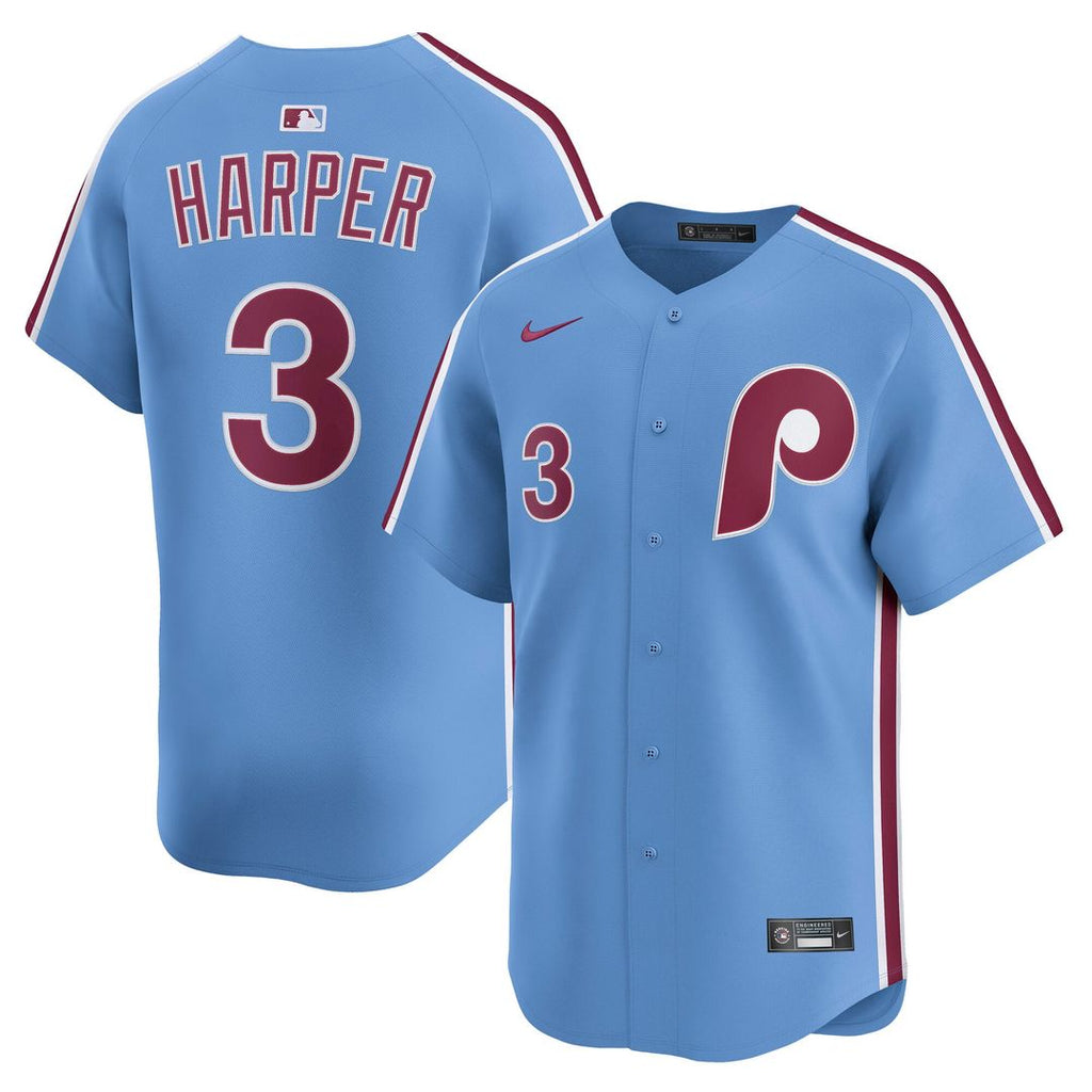 Philadelphia Phillies Bryce Harper Nike White Home Limited Player Jersey product image 24, provided for visual reference and