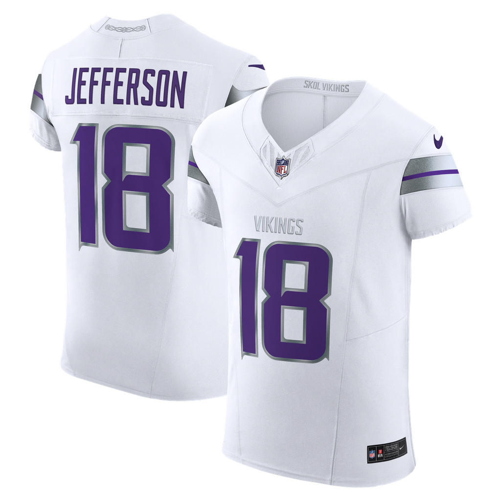 Minnesota Vikings Justin Jefferson Nike White Alternate Vapor F.U.S.E. Elite Player Jersey product image 1, provided for