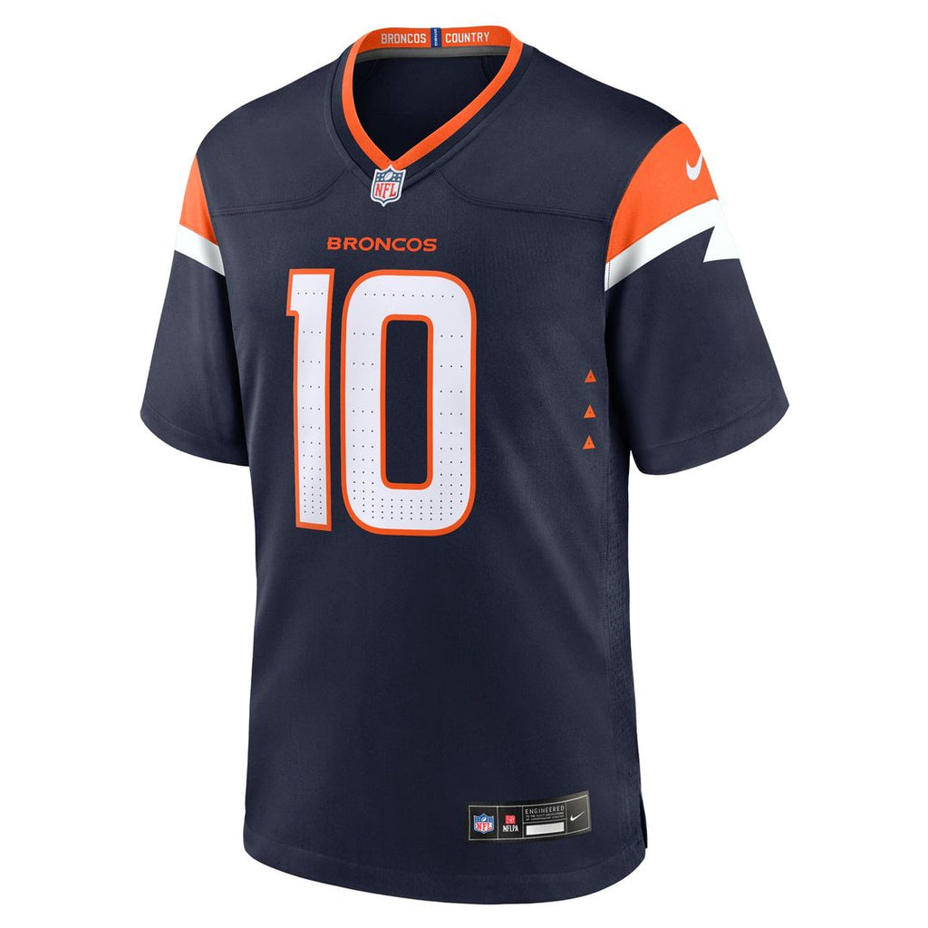 Denver Broncos Bo Nix Nike Navy Alternate Game Jersey product image 8, provided for visual reference and product detail