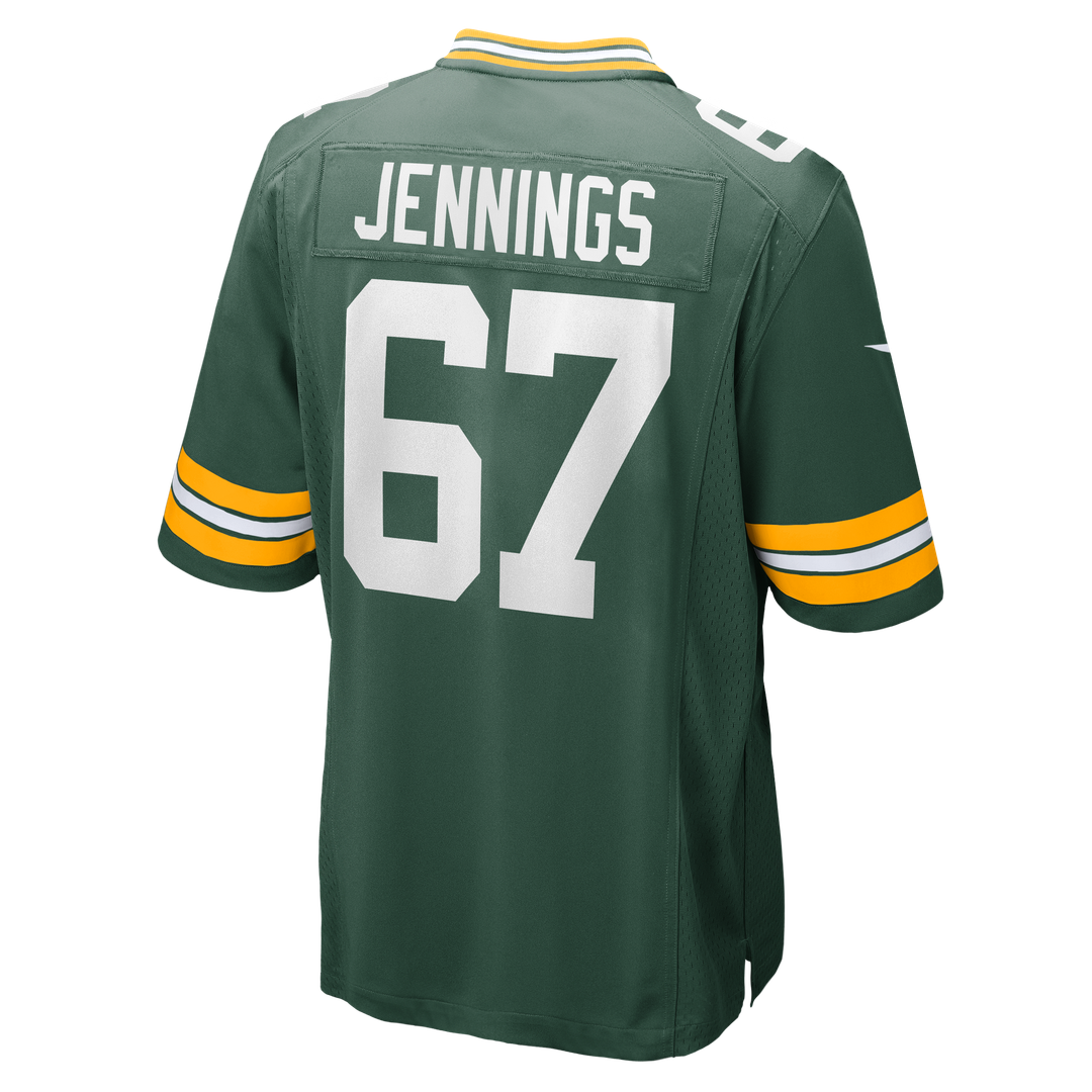 Green Bay Packers Donovan Jennings Nike Green Team Game Jersey product image 3, provided for visual reference and product