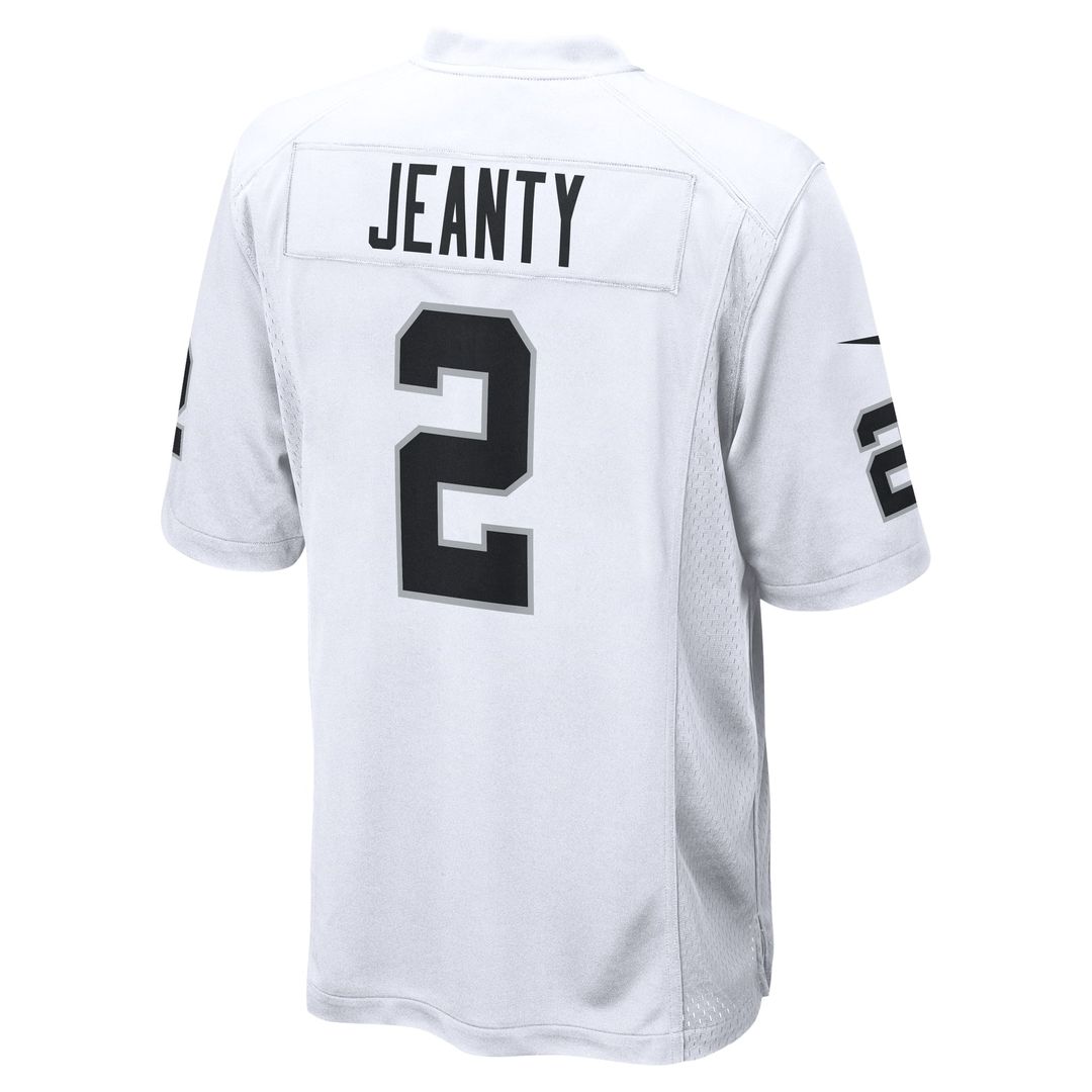 Las Vegas Raiders Ashton Jeanty Nike White Game Jersey product image 6, provided for visual reference and product detail