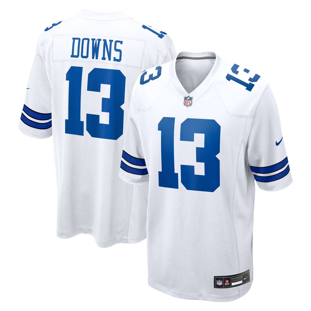 Dallas Cowboys Caleb Downs Nike White Game Jersey product image 1, provided for visual reference and product detail review