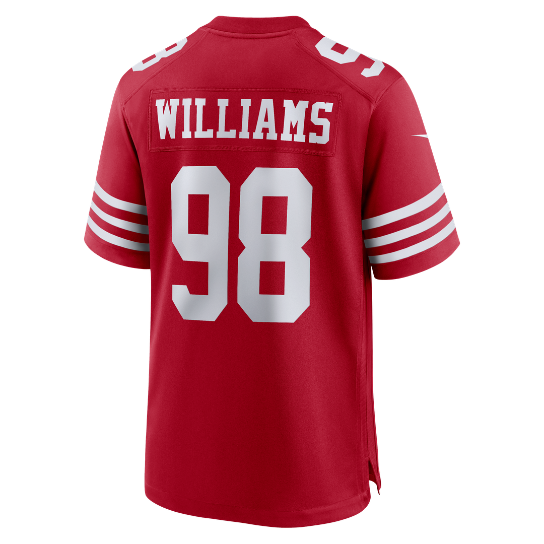 San Francisco 49ers Mykel Williams Nike Scarlet Game Player Jersey product image 3, provided for visual reference and