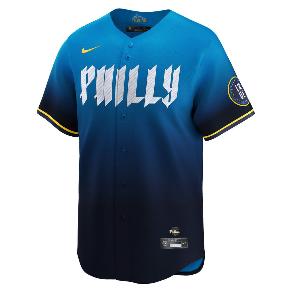 Philadelphia Phillies Bryce Harper Nike Blue City Connect Limited Player Jersey product image 2, provided for visual