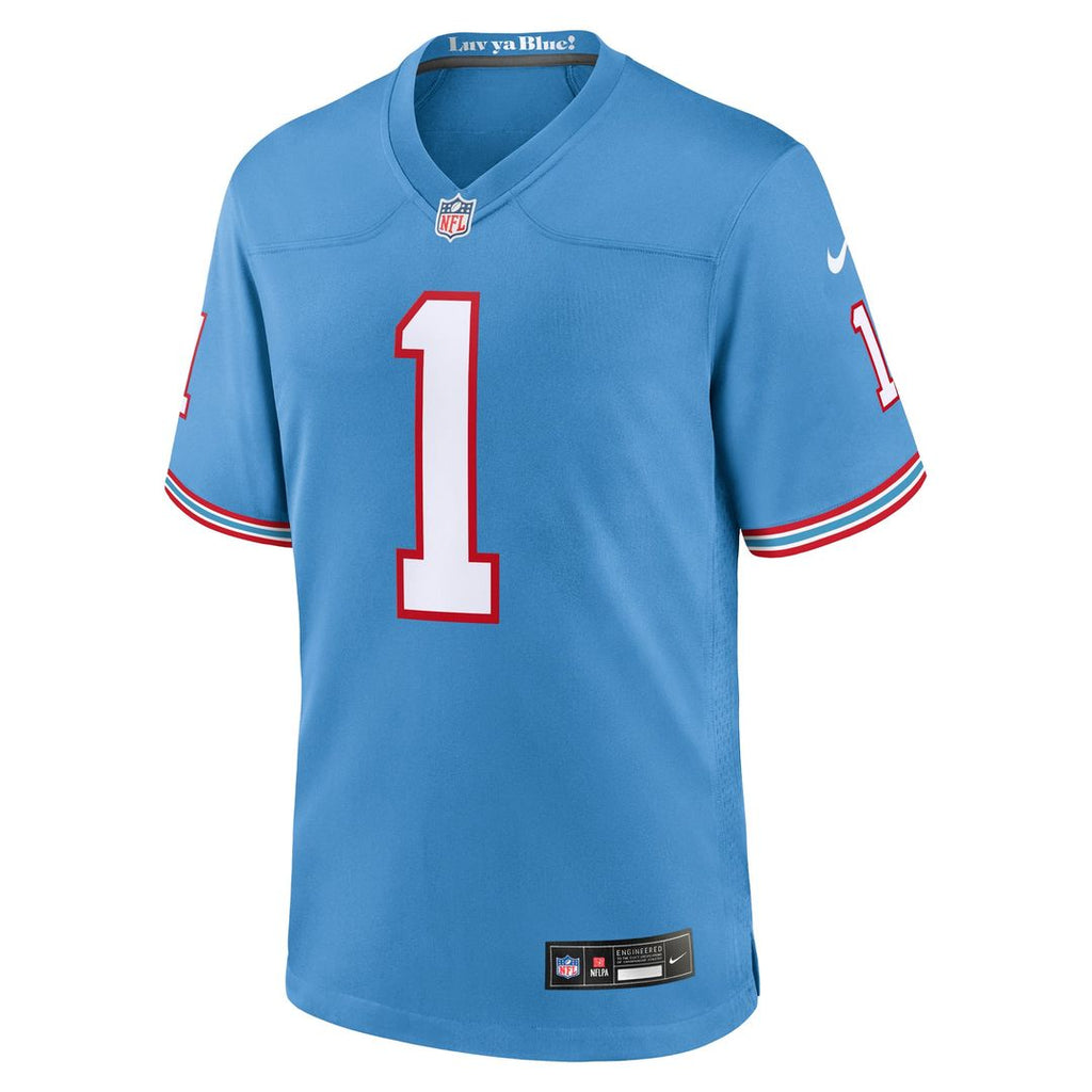 Tennessee Titans Warren Moon Nike Light Blue Retired Player Alternate Game Jersey product image 2, provided for visual